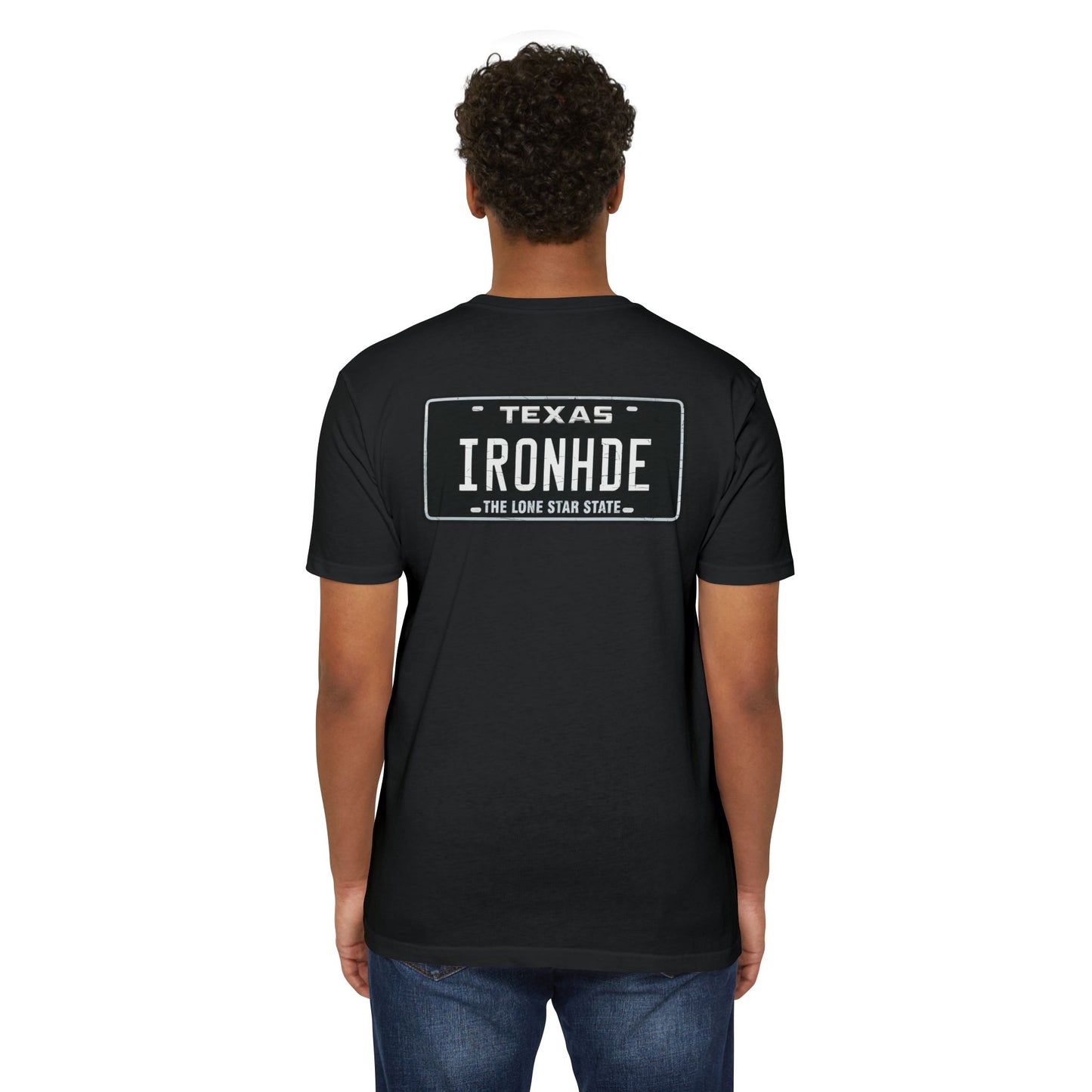 IRONHDE License Plate T-Shirt — SACRED TERRAIN OUTFITTERS