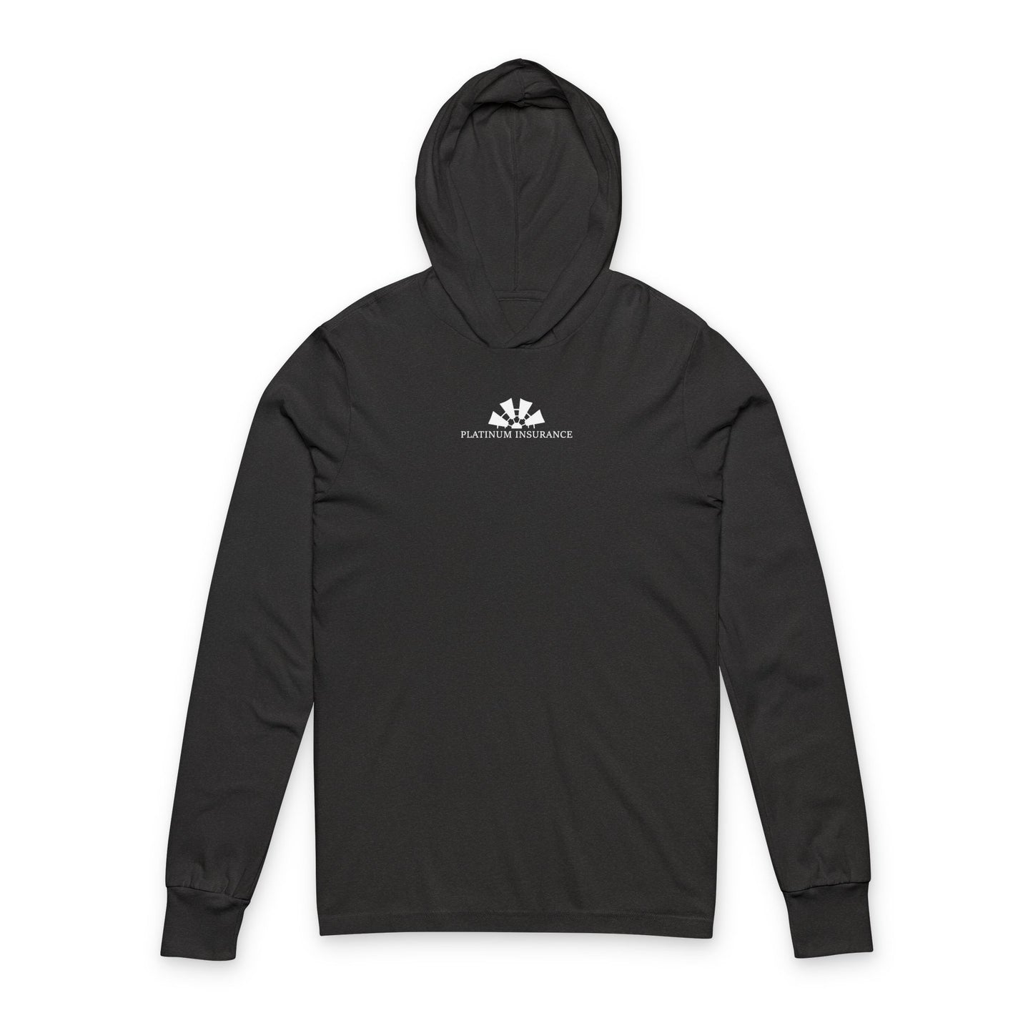 Platinum Insurance Hooded Long Sleeve Hooded Tee — Lightweight Casual Hooded Tee