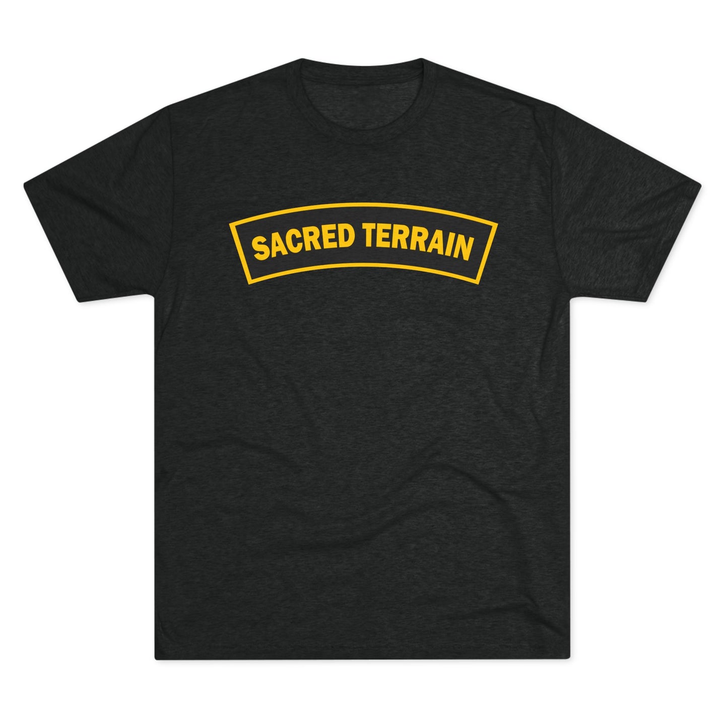 T-Shirt — "Sacred Terrain" Yellow Arch Graphic Tee