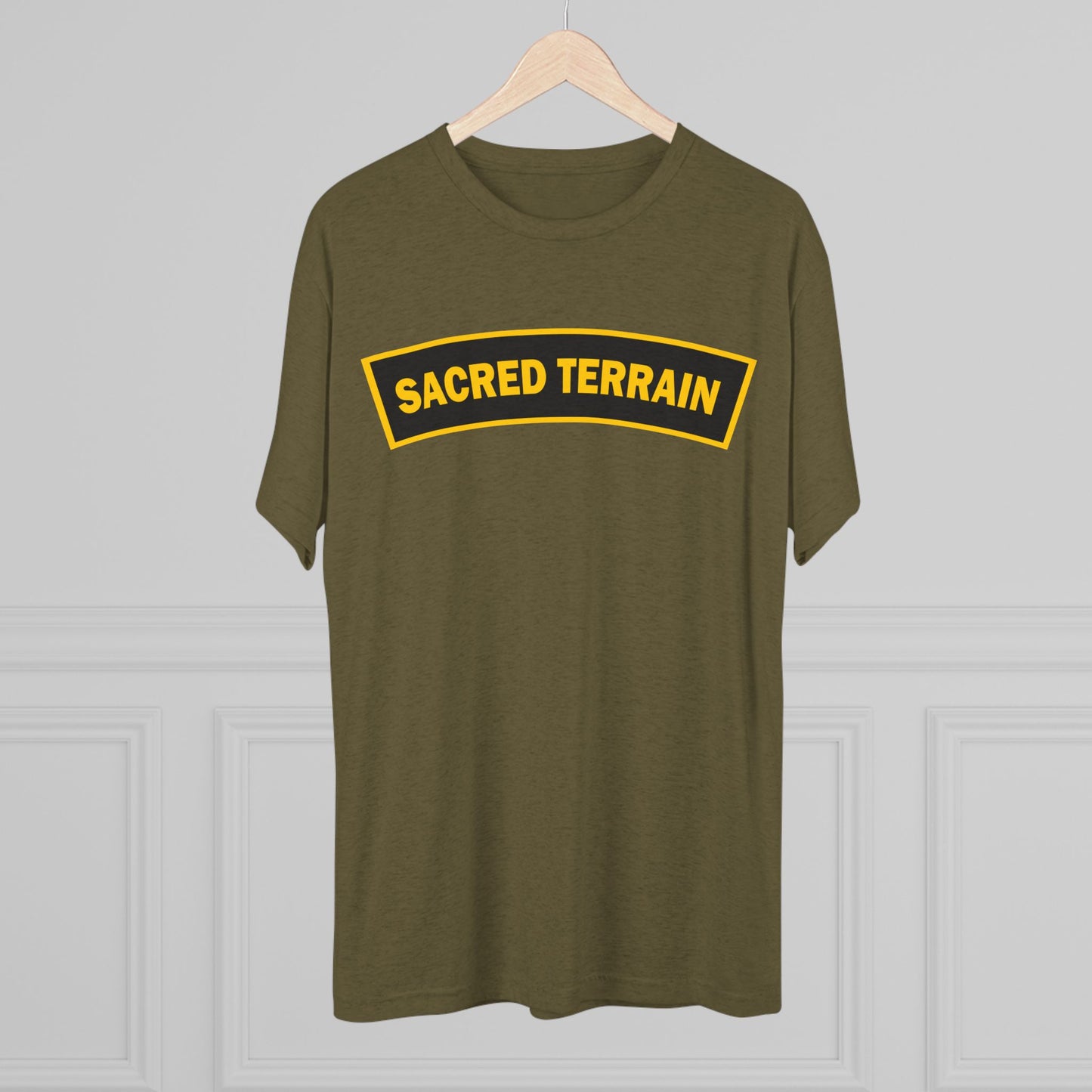 T-Shirt — "Sacred Terrain" Yellow Arch Graphic Tee