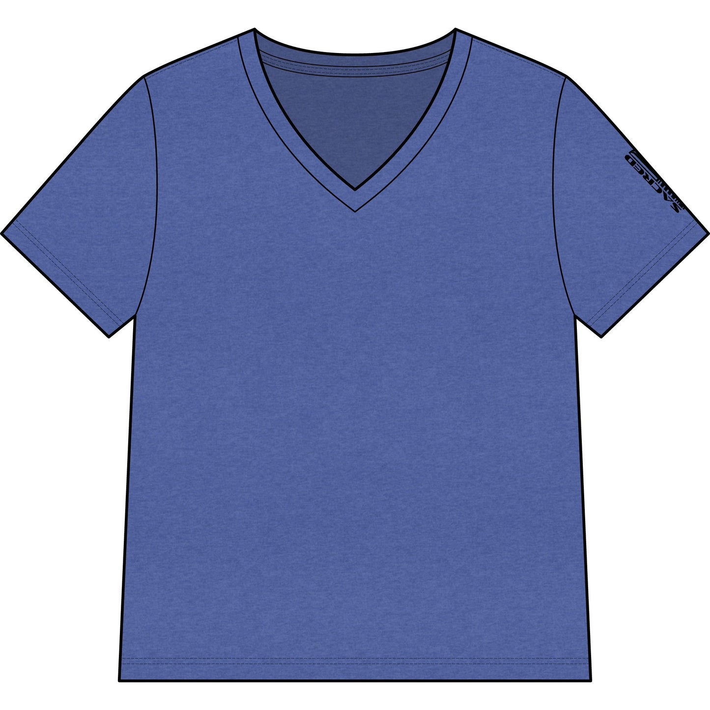 Texas License Plate 'FKE RPTR' V-Neck Tee — Humorous Stranger Things-Inspired Women's Shirt