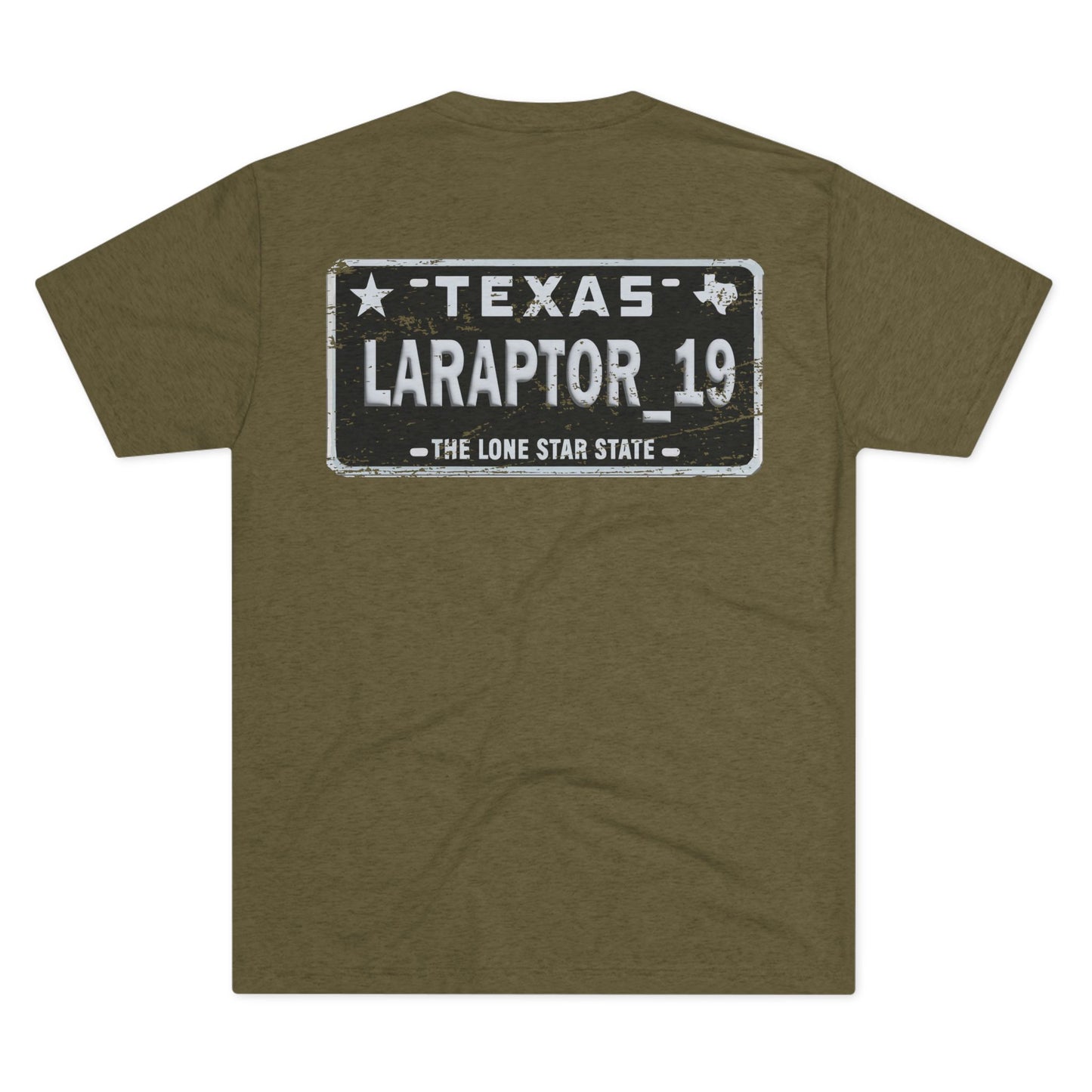 'LARAPTOR_19' -  Fitted Tri-Blend T-Shirt