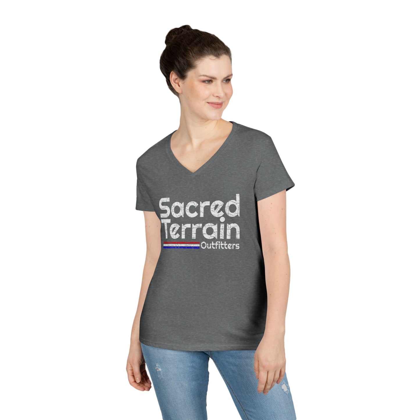 Ladies Retro STO V-Neck T-Shirt
