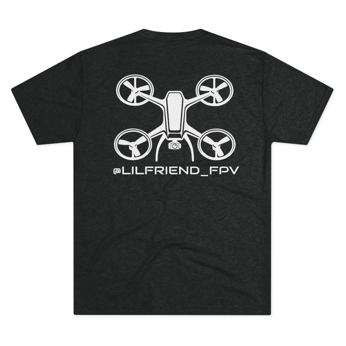 FPV Drone T‑Shirt — LilFriend_FPV Logo Tee (Front Chest + Back Graphic)