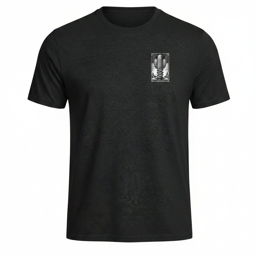 Black t-shirt with 'Southwest Volleyball' text and logo on a white background