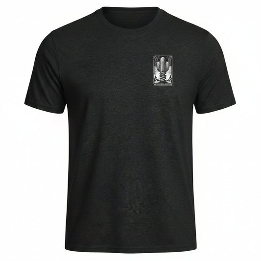 Black t-shirt with 'Southwest Volleyball' text and logo on a white background