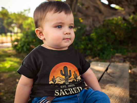 Distressed Toddler Tee - Sacred Saguaro Design