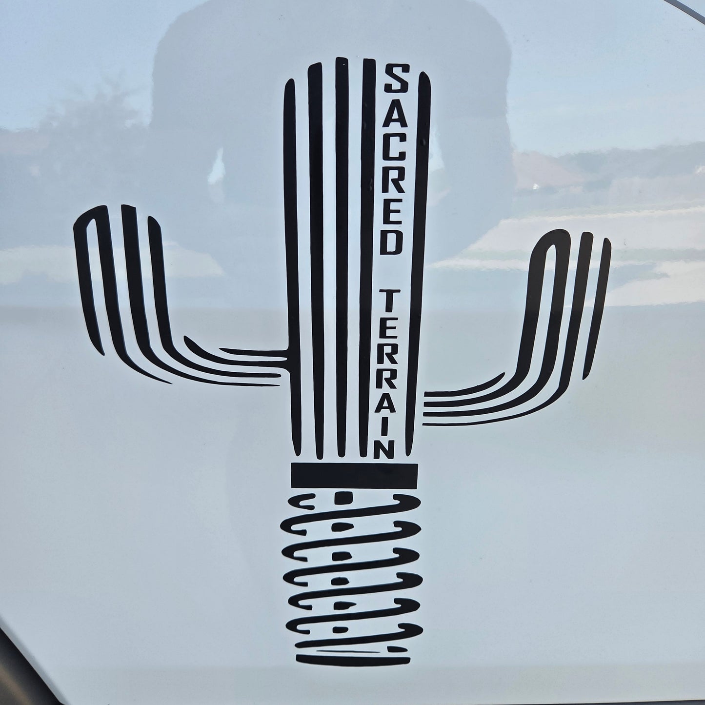 Sacred Terrain Outfitters Bedside Logo Decal - Custom Saguaro Cactus Coilover Design