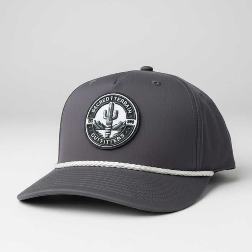 Cactus Crest Slate Rope Cap - Stay-Dri Mid Pro Performance Hat with Wicking Technology