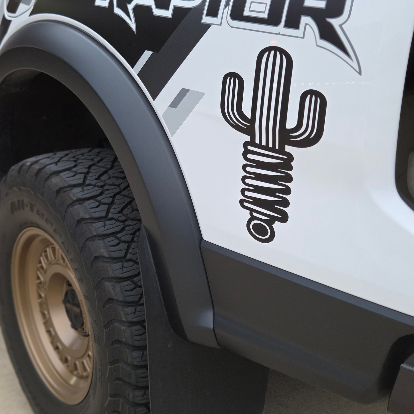 Sacred Terrain Outfitters Bedside Logo Decal - Custom Saguaro Cactus Coilover Design