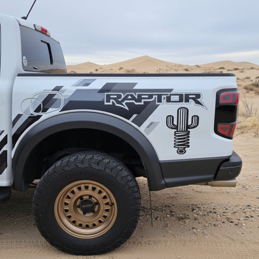 Sacred Terrain Outfitters Bedside Logo Decal - Custom Saguaro Cactus Coilover Design