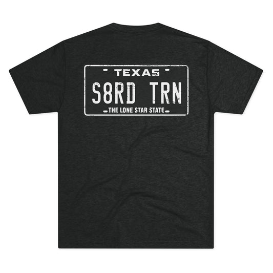 Custom Plate on a T-Shirt, Unisex Crew Shirt, Retro Graphic T-Shirt, Casual Wear, Gifts for Texans, Vintage Style Apparel