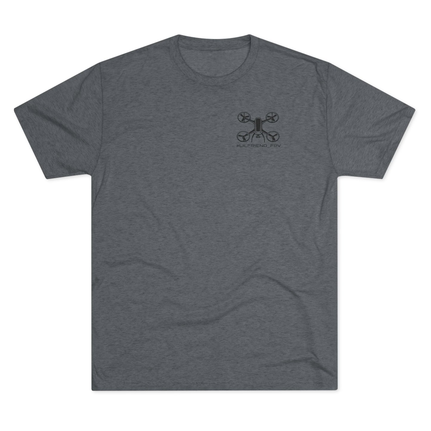 FPV Drone T‑Shirt — LilFriend_FPV Logo Tee (Front Chest + Back Graphic)