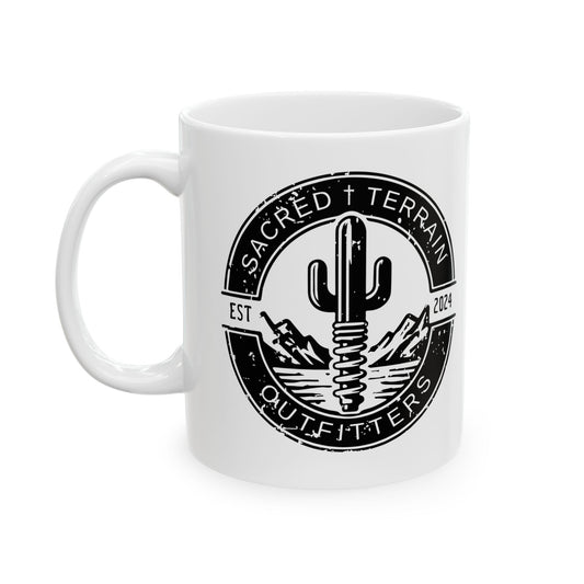 Sacred Terrain Ceramic Mug, Coffee Cup for Outdoors Enthusiasts, Hiking Gift, Camping Mug, Unique Travel Mug, Explorer's Gift