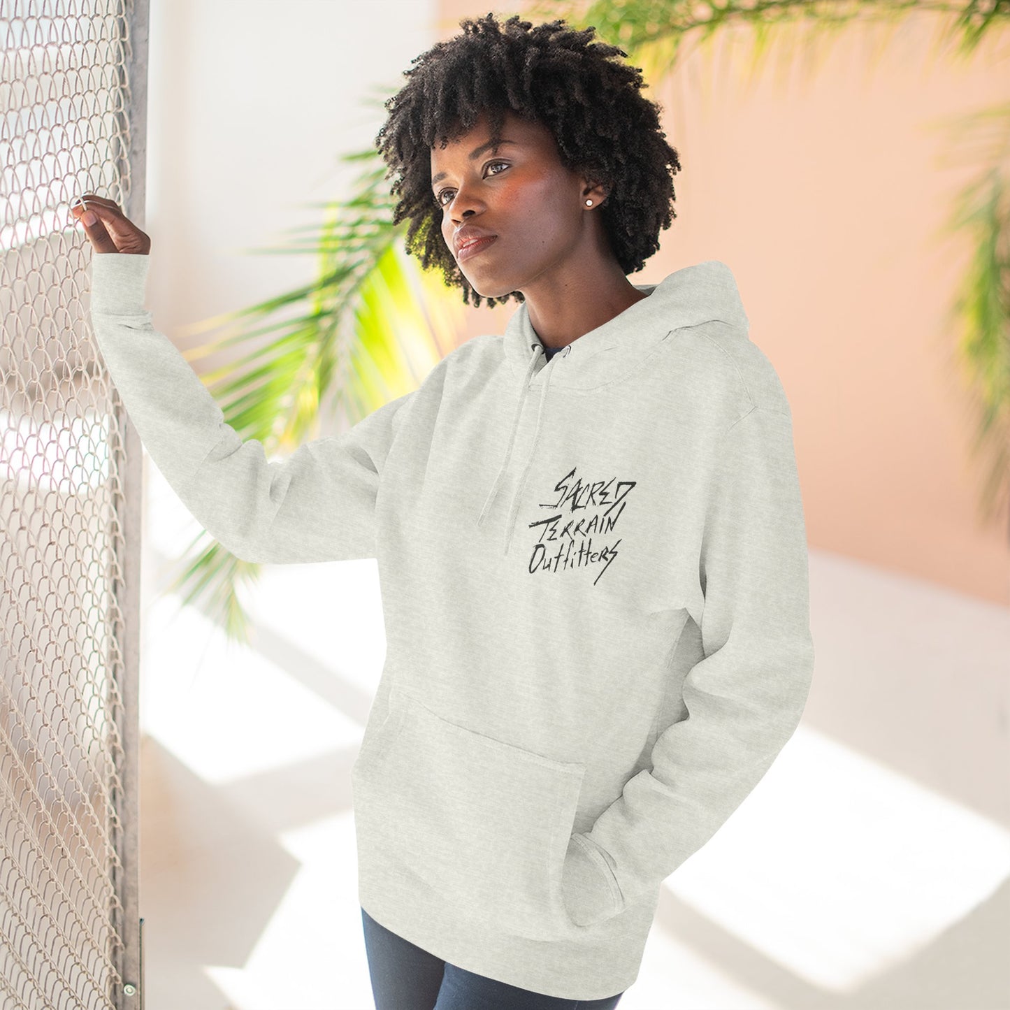 Cactus Crest Distressed Hoodie