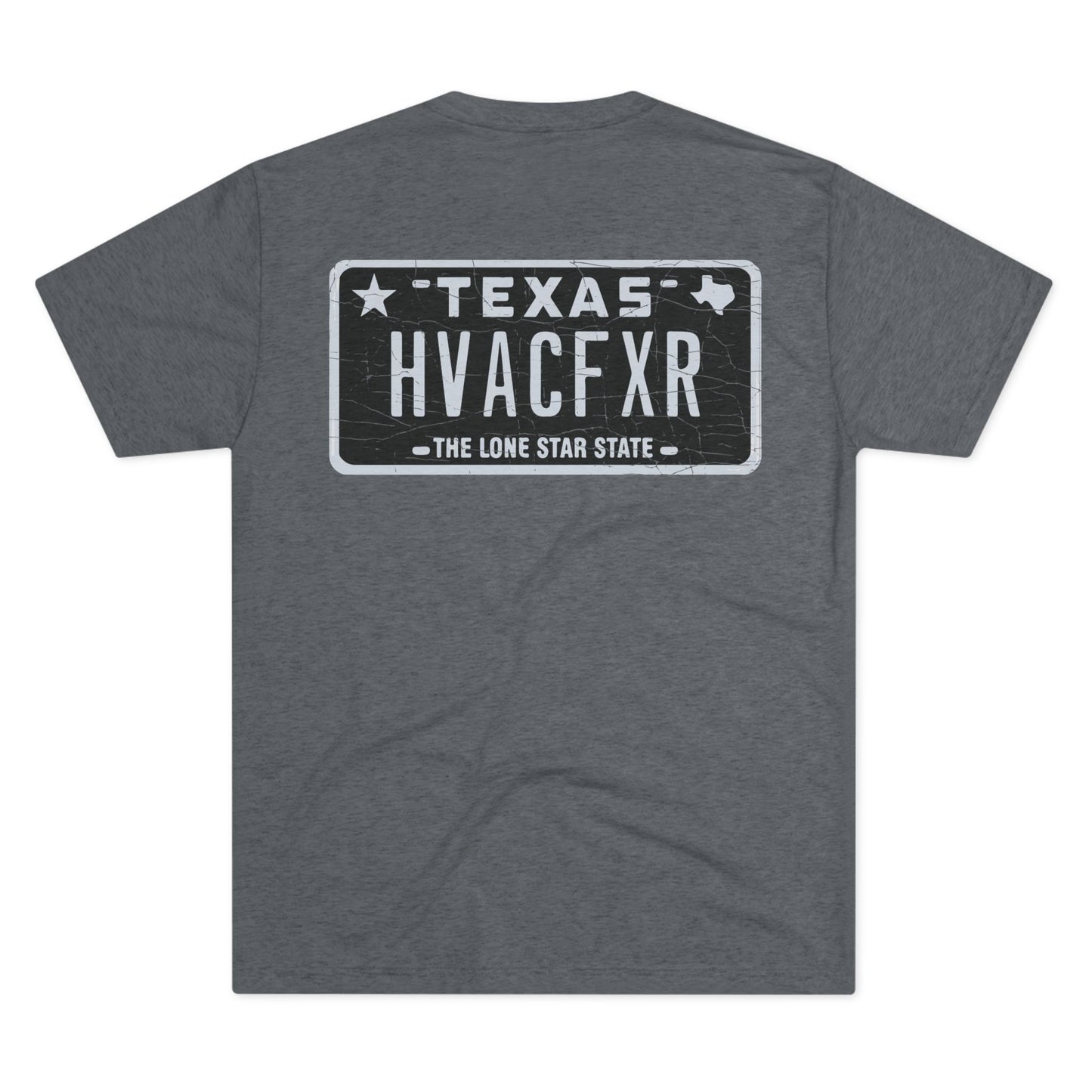 Texas HVAC Tech T‑Shirt — 'Texas HVACFXR' License Plate Design
