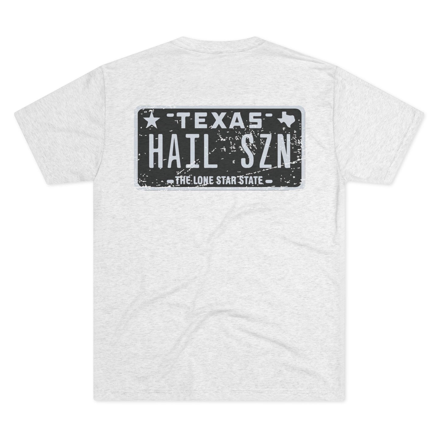 Texas Hail SZN Tee — Retro License Plate Cactus Graphic Shirt