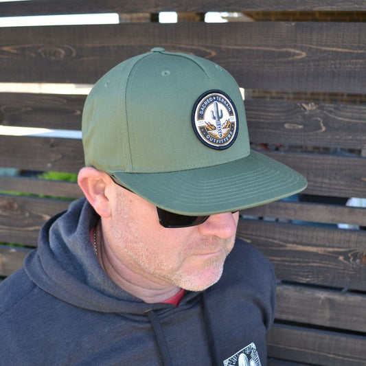 Whiskey Flats 255 Front Pinch Flat Bill Hat - Richardson Structured Crown Cap