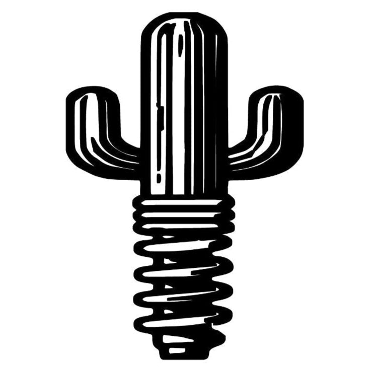 Sacred Terrain Outfitters Bedside Logo Decal - Custom Saguaro Cactus Coilover Design
