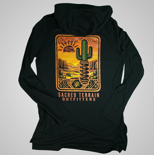 Ladies - Sacred Saguaro Cowl Hooded T-Shirt