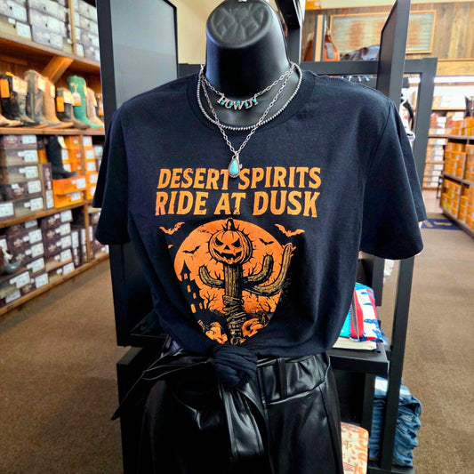 Halloween Desert Spirits Tee - Women's Softstyle Shirt, Festive Tee, Halloween Apparel, Spooky T-shirt, Ghostly Vibes