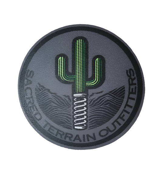 Sacred Terrain Classic Dark Grey Logo Premium Vinyl Decal
