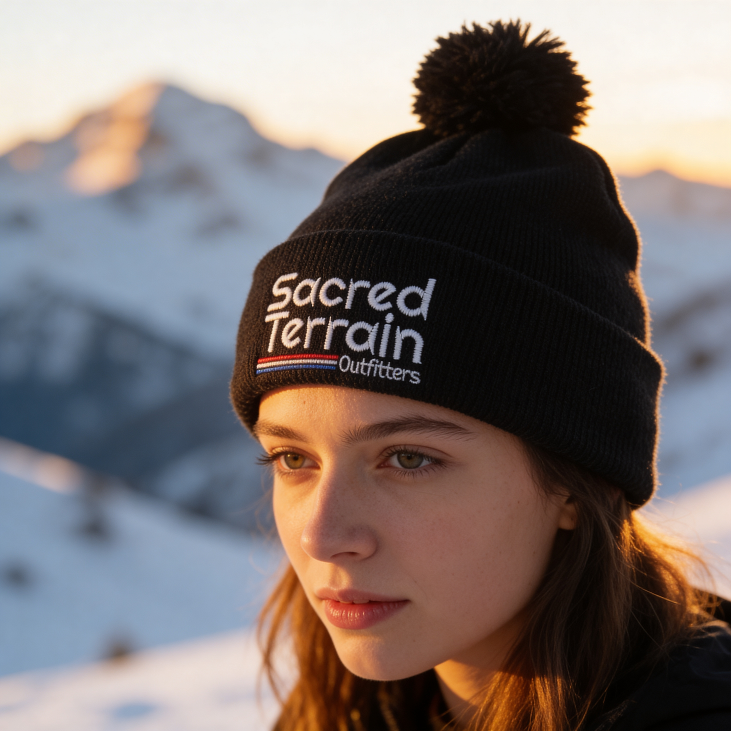 Pompom Beanie By Sacred Terrain Outfitters