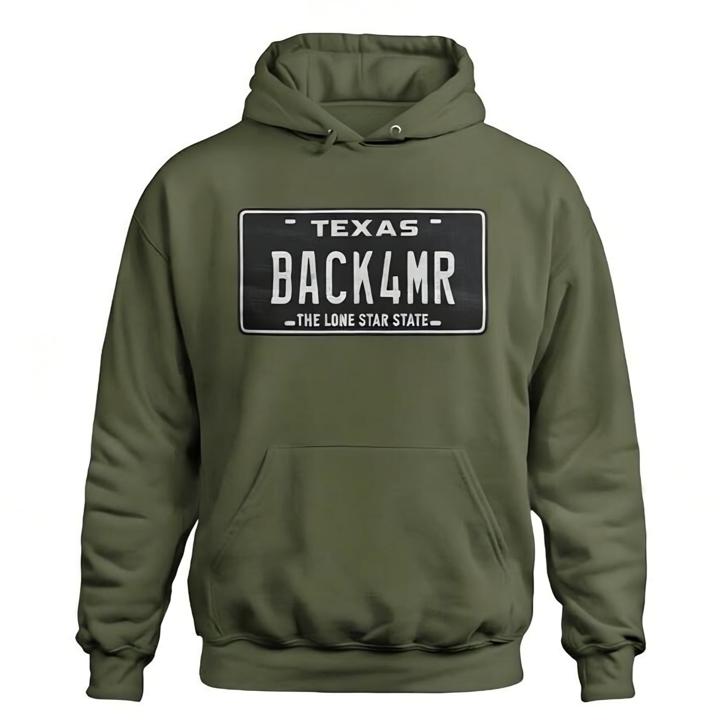 Texas BACK4MR License Plate Hoodie — Vintage Lone Star Sweatshirt