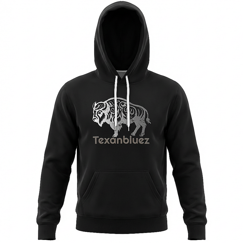 Tribal Buffalo Hoodie – Texonbluez Graphic Pullover