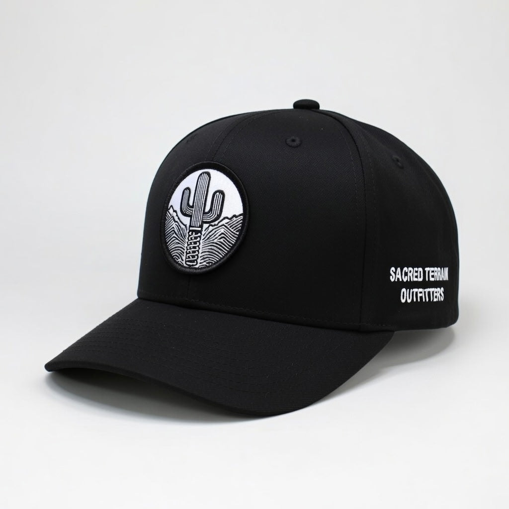 Sacred Stitches 312 Solid Black - Richardson Snapback with Woven Patch