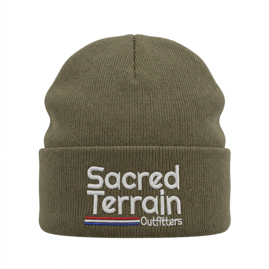 STO Tan Embordered Beanie