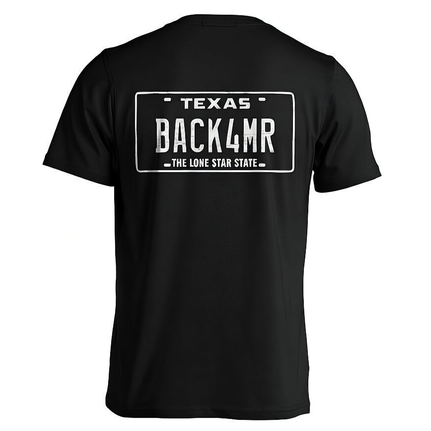 Texas BACK4MR License Plate Tee — Desert Cactus Graphic T‑Shirt