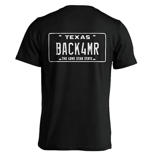 Texas BACK4MR License Plate Tee — Desert Cactus Graphic T‑Shirt