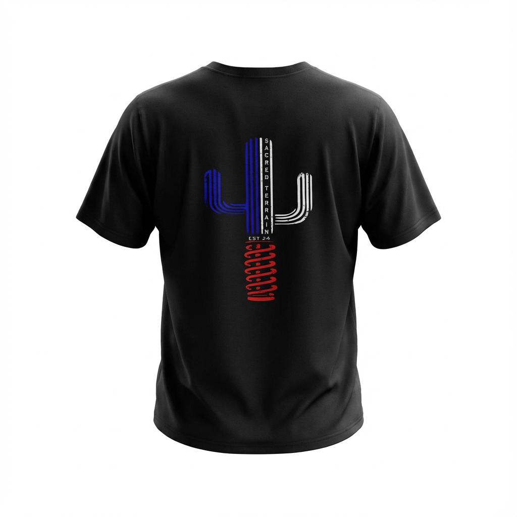 Saguaro R,W&B Logo- Sacred Terrain Outfitters