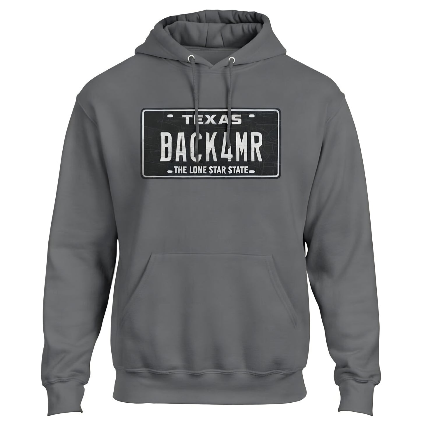Texas BACK4MR License Plate Hoodie — Vintage Lone Star Sweatshirt