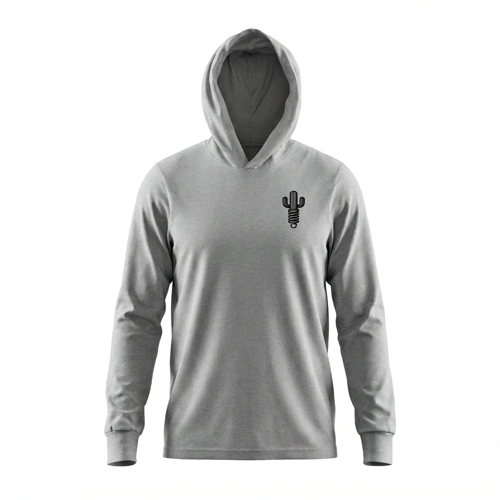 Mexican Saguaro Hoodie Tee — Sacred Terrain Graphic Long-Sleeve Hooded Tee
