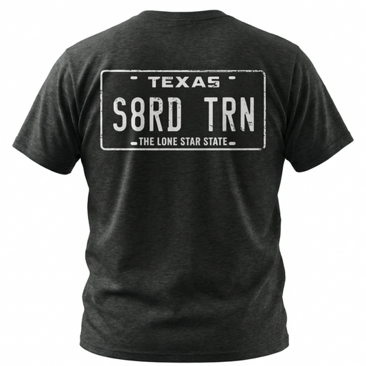 Custom Plate on a T-Shirt | Email us your idea