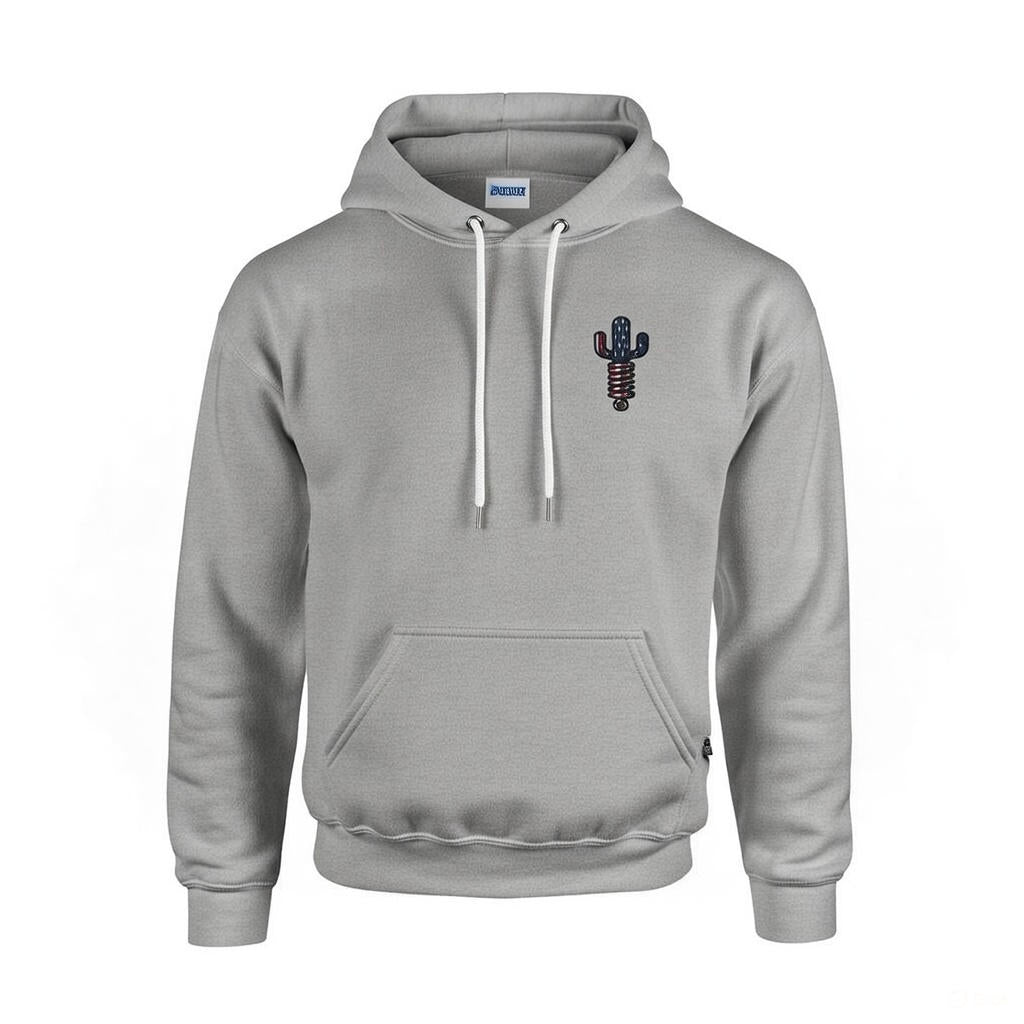 Distressed US Flag Saguaro Logo Hooded Sweatshirt - Sacred Terrain Outfitters