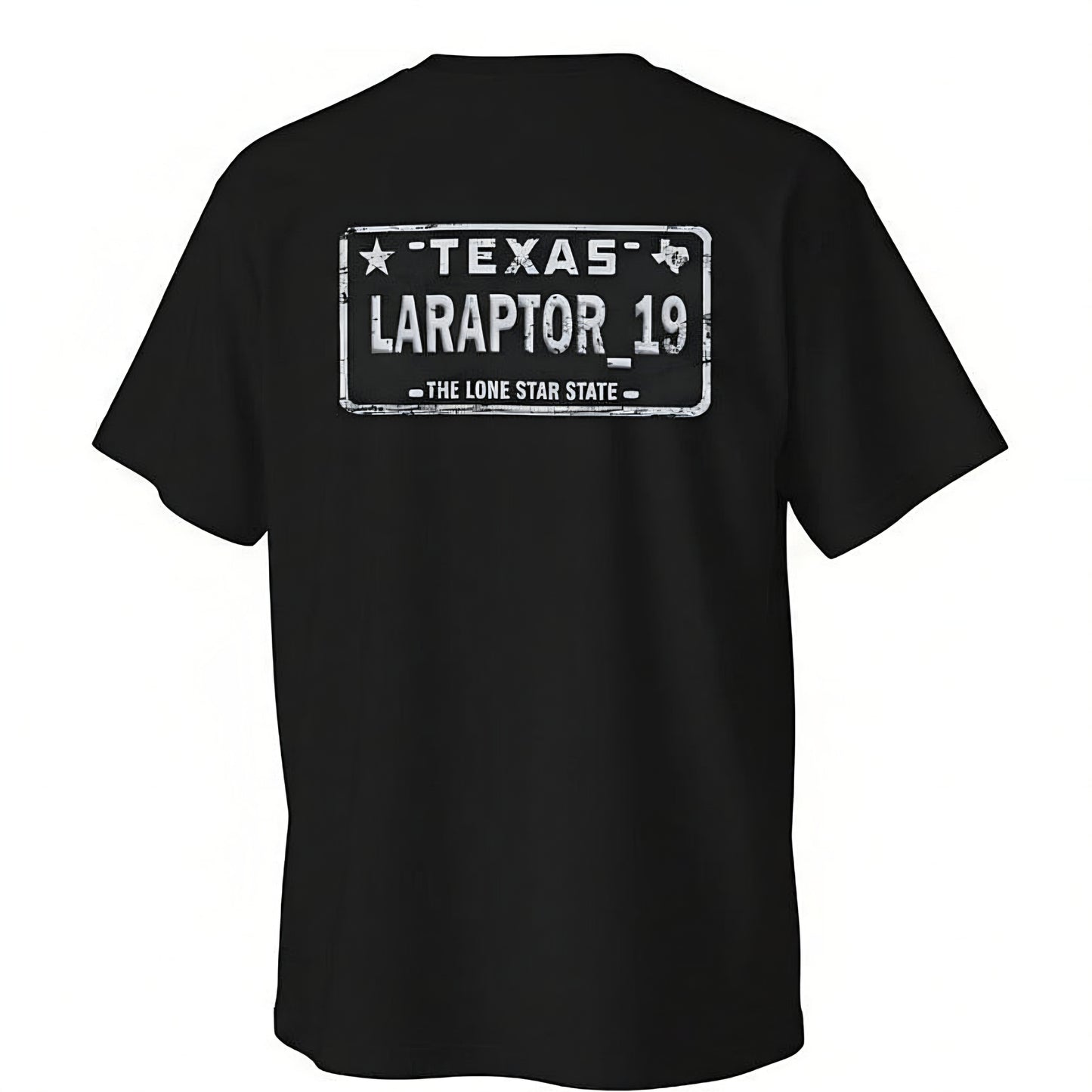 Texas LARAPTOR 19 License Plate Tee — Boxy Tee